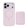 thumbnail image 1 of For iPhone 12 Phone Case,2-in-1 Magnetic Detachable Card Holder,Compatible with Mag-Safe,With Camera Lens Protector,Shockproof Ultra Slim Anti-fall Anti-scratch Rugged Phone Case,Pink, 1 of 11