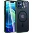 thumbnail image 1 of for iPhone 12 Phone Case: Magnetic Matte Textured Military Grade Drop Protection Translucent Cell Phone Cover - Slim Rugged Durable Shockproof Protective Bumper Cases- 6.1 inches, 1 of 7
