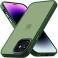 thumbnail image 1 of for iPhone 12 Phone Case, Shockproof for iPhone 12 Pro Case,  Grade Drop Protection, Protective Hard Back Slim Translucent Case for iPhone 12 6.1'', Frosted Green, 1 of 14
