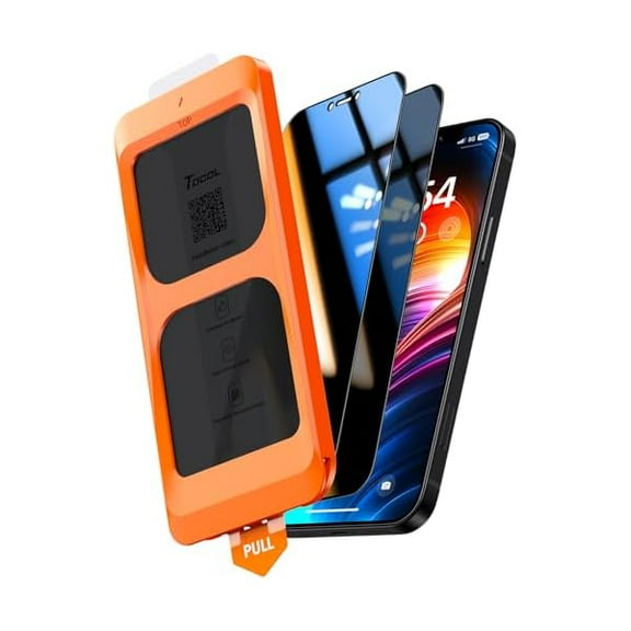 for iPhone 12 Privacy Screen Protector True 25°Anti Spy 9H+ Hardness Tempered Glass for iPhone iPhone 12 Full Coverage Screen Protector Easy Installation 2 Pack