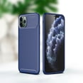 thumbnail image 1 of for iPhone 12 Pro / 12 6.1" Case Carbon Fiber Patterned, Military-Grade Drop Protection Cover, Slim Shockproof TPU Rubber for iPhone 12 Pro / 12 6.1" Anti-Scratch,Supports Wireless Charging,Blue, 1 of 9