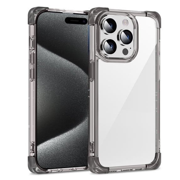 for iPhone 12 Pro / 12 6.1" Clear Case,Shockproof Soft TPU Bumper Hard PC Back Cover,Corner Enhanced Protection,Non-Yellowing,Anti-Scratch,Drop Protection,Slim Fit For iPhone 12 Pro / 12 6.1",Black