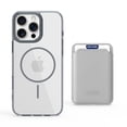 thumbnail image 1 of For iPhone 12 Pro / 12 6.1" Magnetic Clear Wallet Phone Case,Magnetic Detachable Card Holder,Compatible with Mag-Safe,Military-Grade Protection,Shockproof Transparent Thin Fit Phone Case,Gray, 1 of 8