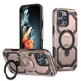 thumbnail image 1 of for iPhone 12 Pro / 12 Case with Ring Kickstand, 360°+120° Rotation, Compatible with MagSafe, Magnetic Car Mount Support, Shockproof Dual Layer Soft TPU + Hard PC Protective Cover, Rosegold, 1 of 7