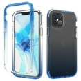 thumbnail image 1 of iPhone 12 Pro Case (6.1"), iPhone 12 Case, Rosebono Full-Body Rugged Ultra Transparency Hybrid Protective Case With Built-in Screen Protector for iPhone 12 Pro / iPhone 12 (Blue), 1 of 5