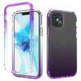 thumbnail image 1 of iPhone 12 Pro Case (6.1"), iPhone 12 Case, Rosebono Full-Body Rugged Ultra Transparency Hybrid Protective Case With Built-in Screen Protector for iPhone 12 Pro / iPhone 12 (Purple), 1 of 5