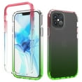 thumbnail image 1 of iPhone 12 Pro Case (6.1"), iPhone 12 Case, Rosebono Full-Body Rugged Ultra Transparency Hybrid Protective Case With Built-in Screen Protector for iPhone 12 Pro / iPhone 12 (Red/Green), 1 of 5