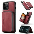 thumbnail image 1 of iPhone 12 Pro Case,Dteck Magnetic Leather Detachable Wallet Functional Removable Case Shockproof Rubber Cards Holder Money Pocket Hybrid Kickstand Back Cover For Apple iPhone 12 6.1-inch,Red, 1 of 7