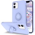 thumbnail image 1 of for iPhone 12 Pro Case, Liquid Silicone Soft Gel Rubber Bumper Shockproof Protective Anti-Scratch Microfiber Lining Cloth Case for Women with Ring for iPhone 12/12 Pro- Purple., 1 of 18