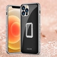 thumbnail image 1 of iPhone 12 Pro Case - TECH CIRCLE [Tempered Glass Back] Kickstand Lightweight Protective Fashion Back Cover Case for Apple iPhone 12 Pro (6.1-Inch) Cell Phone, Black/Silver, 1 of 5