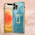 thumbnail image 1 of iPhone 12 Pro Case - TECH CIRCLE [Tempered Glass Back] Kickstand Lightweight Protective Fashion Back Cover Case for Apple iPhone 12 Pro (6.1-Inch) Cell Phone, Blue, 1 of 5