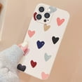 thumbnail image 1 of for iPhone 12 Pro Case for Women Girls, Cute Matte Love Hearts Pattern, Premium Soft Liquid Silicone Back Cover with Camera Lens Protection, Shockproof Phone Case for iPhone 12 Pro - Beige, 1 of 17