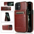 thumbnail image 1 of iPhone 12 Pro Case, iPhone 12 Case, 6.1" Apple iPhone 12 Pro Max Wallet Case, Mantto PU Leather Case Cash ID Credit Slots Holder Back Protective Phone Case For iPhone 12 Pro/12 - Brown, 1 of 7