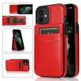 thumbnail image 1 of iPhone 12 Pro Case, iPhone 12 Case, 6.1" Apple iPhone 12 Pro Max Wallet Case, Mantto PU Leather Case Cash ID Credit Slots Holder Back Protective Phone Case For iPhone 12 Pro/12 - Red, 1 of 7