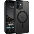 thumbnail image 1 of for iPhone 12 Pro Case, iPhone 12 Case Magnetic[Compatible with Magsafe], Translucent Matte Back Anti-Scratch Full Body Protective Cover Shockproof Phone Case for iPhone 12/12 Pro 6.1", Black, 1 of 8