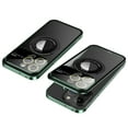 thumbnail image 1 of for iPhone 12 Pro Frosted Semi-Transparent Magnetic Case, Compatible with MagSafe Wireless Charging, Aluminum Alloy Frame Shockproof Elastic Buckle Lens Protector Cover,Darkgreen, 1 of 6