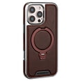 thumbnail image 1 of For iPhone 12 Pro Luxury PU Leather Case with Kickstand 360°Rotatable Invisible Magnetic Ring Stand [Compatible with MagSafe] [Wireless Charging] Phone Cover For iPhone 12 Pro,Darkbrown, 1 of 9