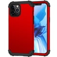 thumbnail image 1 of iPhone 12 Pro Max 6.7" Case with Screen Protector, Allytech 3 In 1 Hybrid PC Silicone Heavy Duty Rugged Bumper Defender Armor Shockproof Anti-Scratch Back Cover for Apple iPhone 12 Pro Max 6.7",Red, 1 of 7