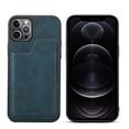thumbnail image 1 of iPhone 12 Pro Max 6.7-inch Case,Dteck Shockproof Rubber Retro Leather Slim Card Holder Wallet Hybrid Back Phone Case Cover For Apple iPhone 12 Pro Max,Blue, 1 of 6