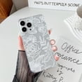 thumbnail image 1 of for iPhone 12 Pro Max Case 6.7 Inch Cute Phone Case Floral Rose Aesthetic Flower Clear Case for Women Girls Slim Pattern Anti-Yellow Shockproof Protective TPU Bumper Case, White, 1 of 13