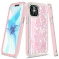 thumbnail image 1 of iPhone 12 Pro Max Case (6.7"), Rosebono Graphic Design Shockproof Impact Resistant Protective Full-Body Rugged Clear Hybrid Bumper Case for iPhone 12 Pro Max (Pink Shell), 1 of 5