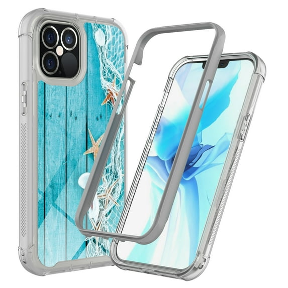 iPhone 12 Pro Max Case (6.7"), Rosebono Hybrid IMD Design Graphic Anti-Scratch Fashion Cute Colorful Silicone Skin Cover Armor Case for iPhone 12 Pro Max (Starfish)