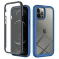 thumbnail image 1 of iPhone 12 Pro Max Case with Built in Screen Protector,Dteck Full-Body Shockproof Rubber Hybrid Protection Crystal Clear PC Back Protective Phone Case Cover for Apple iPhone 12 Pro Max,Darkblue, 1 of 3