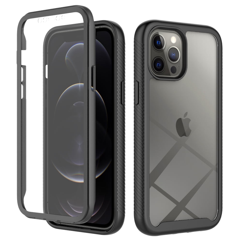 iPhone 12 Pro Max Case with Built in Screen Protector,Dteck Full-Body Shockproof Rubber Hybrid Protection Crystal Clear PC Back Protective Phone Case iPhone 12 Pro Max Case with Built in Screen Protector,Dteck Full-Body Shockproof Rubber Hybrid Protection Crystal Clear PC Back Protective Phone Case