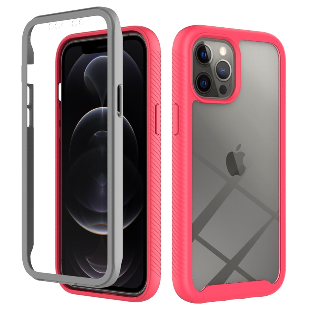 iPhone 12 Pro Max Case with Built in Screen Protector,Dteck Full-Body Shockproof Rubber Hybrid Protection Crystal Clear PC Back Protective Phone Case iPhone 12 Pro Max Case with Built in Screen Protector,Dteck Full-Body Shockproof Rubber Hybrid Protection Crystal Clear PC Back Protective Phone Case