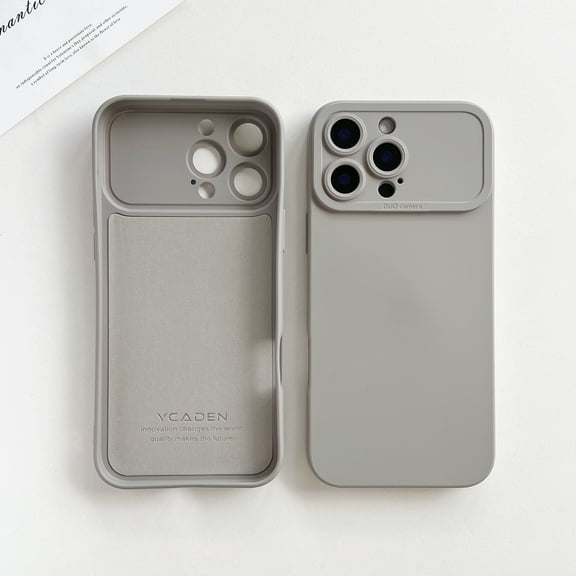 For iPhone 12 Pro Max Case with Camera Lens Protection, Liquid Silicone Slim Shockproof Phone Cover with Soft Microfiber Lining, Full Body Protective Slim Fit Case For iPhone 12 Pro Max,Gray