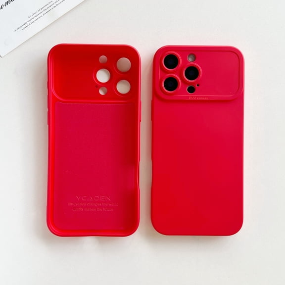 For iPhone 12 Pro Max Case with Camera Lens Protection, Liquid Silicone Slim Shockproof Phone Cover with Soft Microfiber Lining, Full Body Protective Slim Fit Case For iPhone 12 Pro Max,Red