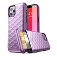 thumbnail image 1 of iPhone 12 Pro Max Case, Clayco [Argos Series] Slim Card Holder Protective Wallet Case for iPhone 12 Pro Max 6.7" with Built-in Sliding Credit Card/ID Card Slot - Purple, 1 of 7