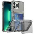 thumbnail image 1 of for iPhone 12 Pro Max Case, Clear Protective Phone Case with Credit Card Holder Kickstand Heavy Duty Protection Shockproof Anti-Scratch Anti-Yellow Cover for iPhone 12 Pro Max 6.7 inch, Black, 1 of 4