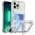 thumbnail image 1 of for iPhone 12 Pro Max Case, Clear Protective Phone Case with Credit Card Holder Kickstand Heavy Duty Protection Shockproof Anti-Scratch Anti-Yellow Cover for iPhone 12 Pro Max 6.7 inch, Clear, 1 of 10
