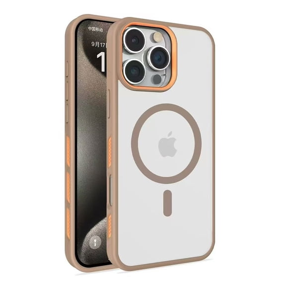 for iPhone 12 Pro Max Case, Compatible with MagSafe Anti-Fingerprint Anti-Scratch Slim Silky-Soft Touch Translucent Matte Case with Side Breathable Mesh Hole for iPhone 12 Pro Max, Desertgold