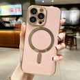 thumbnail image 1 of for iPhone 12 Pro Max Case Compatible with MagSafe Built-in Camera Lens Protector Shockproof Slim Silicone Magnetic Phone Case for iPhone 12 Pro Max 6.7" - Pink, 1 of 7