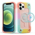 thumbnail image 1 of iPhone 12 Pro Max Case, [Compatible with MagSafe] Heavy Duty Drop Rugged Shockproof Durable Frame Protective Anti-Scratch Bumper Case for Apple iPhone 12 Pro Max 6.7 Inch 2020,Pink Rainbow, 1 of 6