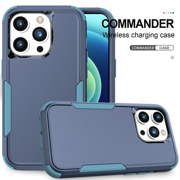 for iPhone 12 Pro Max Case, Defender Case Compatible with iPhone 12 Pro Max Case, Hybrid Heavy Duty Military Grade Full-Body Drop Shockproof Dustproof 3-Layers Rugged Protective Cover,
Royalblue/Green