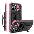 thumbnail image 1 of for iPhone 12 Pro Max Case - Heavy Duty Phone Holster with Belt Clip | with Kickstand | Shockproof, Dual Layer Protective | Drop Protection Hybrid Case for iPhone 12 Pro Max | Pink, 1 of 12