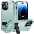 thumbnail image 1 of for iPhone 12 Pro Max Case, Luxury Anti-falling Shockproof Hybrid Military Grade Cover W / Built-in Kickstand | Ultimate Drop Protection for iPhone 12 Pro Max, Mint, 1 of 8