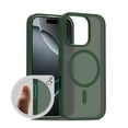thumbnail image 1 of for iPhone 12 Pro Max Case Magnetic Case [Compatible with Magsafe] Slim Shockproof Protective Cover For iPhone 12 Pro Max Anti-Sratch Phone Case with Translucent Hard Back,Darkgreen, 1 of 8