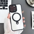 thumbnail image 1 of for iPhone 12 Pro Max Case with Magnetic Invisible Stand, Compatible with MagSafe Phone Holder Case [Military Drop Protection] Shockproof Clear Matte Phone Case for iPhone 12 Pro Max, Black, 1 of 8