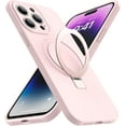 thumbnail image 1 of for iPhone 12 Pro Max Case with Magnetic Ring Stand Silicone Phone Case 6.7" for Women Men [Compatible with MagSafe][Full Camera Protection][Military-Grade Drop Protection], Pink, 1 of 11