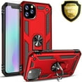 thumbnail image 1 of iPhone 12 Pro Max Case, [NOT FIT iPhone 12 Mini/iPhone 12 Pro] Case, With [Tempered Glass Screen Protector Included], STARSHOP Drop Protection Ring Kickstand Cover- Red, 1 of 7