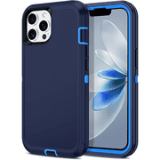 iPhone 12 Pro Max Case Shockproof Dust/Drop Proof 3 in 1 Full Body Rugged Heavy Duty Durable Cover Navy