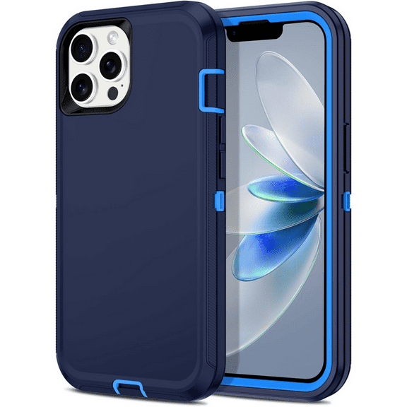 iPhone 12 Pro Max Case Shockproof Dust/Drop Proof 3 in 1 Full Body Rugged Heavy Duty Durable Cover Navy