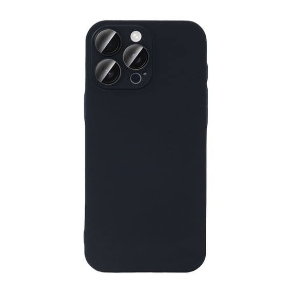 for iPhone 12 Pro Max Case Slim Fit with Camera Lens Protector, Shockproof PC Hard Back Cover, Skin-Friendly Anti-Fingerprint Lightweight Drop Protective Phone Case for Men and Women, Black