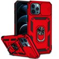 thumbnail image 1 of for iPhone 12 Pro Max Case, Soft TPU & Hard PC Anti-scratch Sliding Cover Full Protection Ring Stand Rotating Kickstand Holder Magnetic Shockproof Phone Case Cover for iPhone 12 Pro Max, Red, 1 of 8