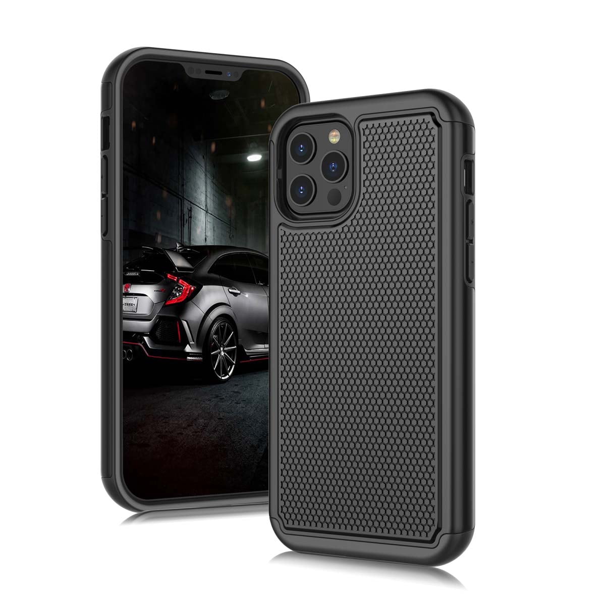Njjex iPhone 12 Pro Max Case, 2020 Dual Layer Silicone