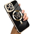 thumbnail image 1 of for iPhone 12 Pro Max Case [Support for Magsafe] Butterfly Pattern Magnetic Plating Electroplate Luxury Elegant Case Camera Protector Soft TPU Shockproof Protective Corner Back Cover -Black, 1 of 6